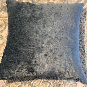 Small blue accent pillow
